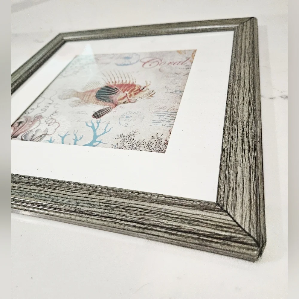 Framed Lionfish Wall Art